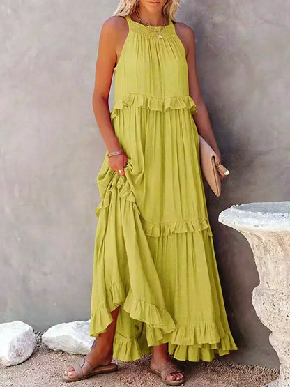 Women's Maxi Dress Ruffle Detailing