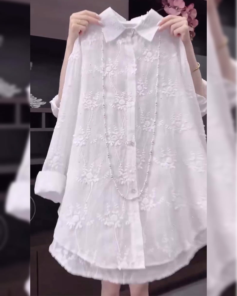 Casual Floral Relaxed Fit Women's Shirt