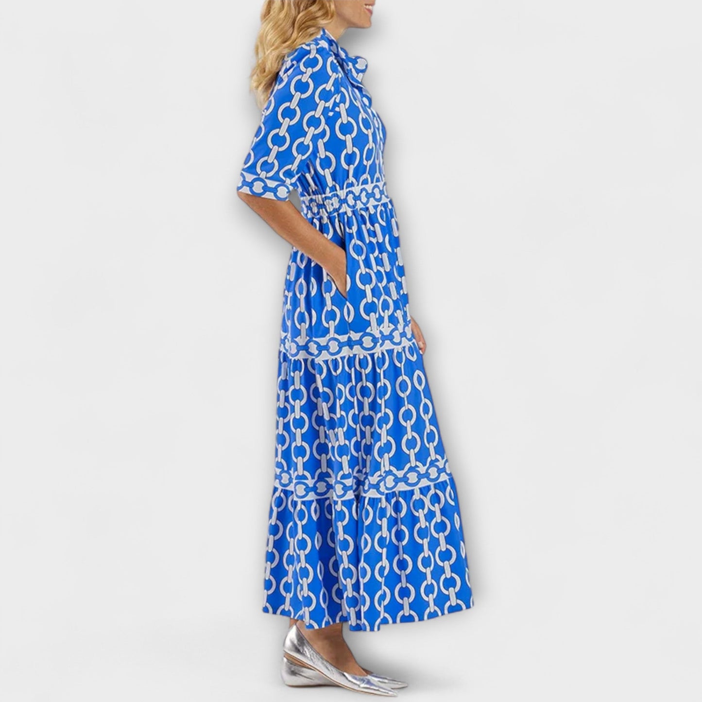 Wendy Women's Midi Chain Pattern Dress