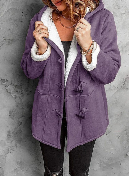 Women's Fleece Hooded Jacket Winter Warm
