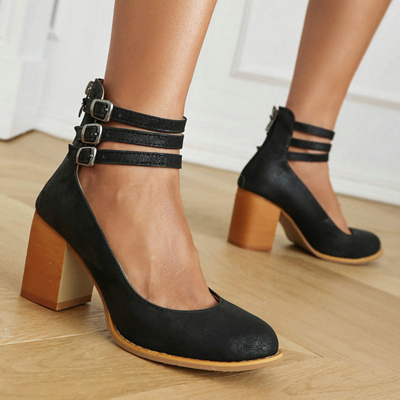 Women's Heels Adjustable Buckle Closure