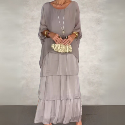 Women's Tiered Maxi Dress Skirt