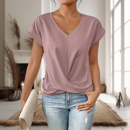 Women's V-Neck Twist Front