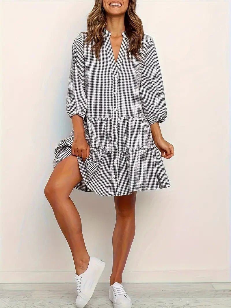 Casual Fit Floral Mini Dress with Short Sleeves