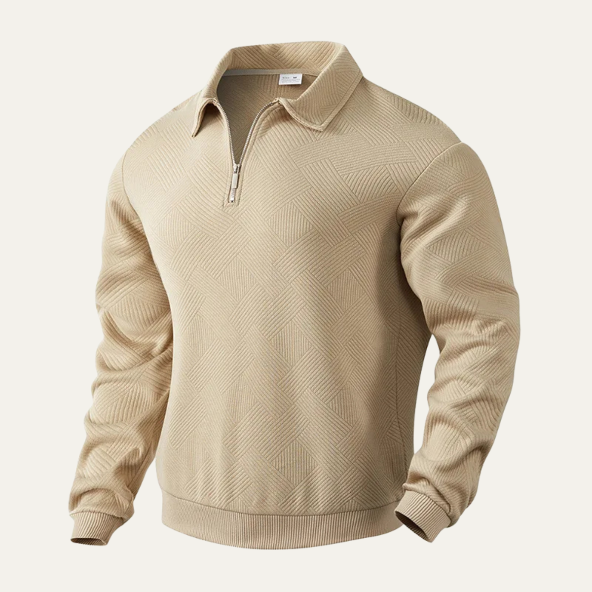 Men's Quarter Zip Polo Sweater Casual Elgin