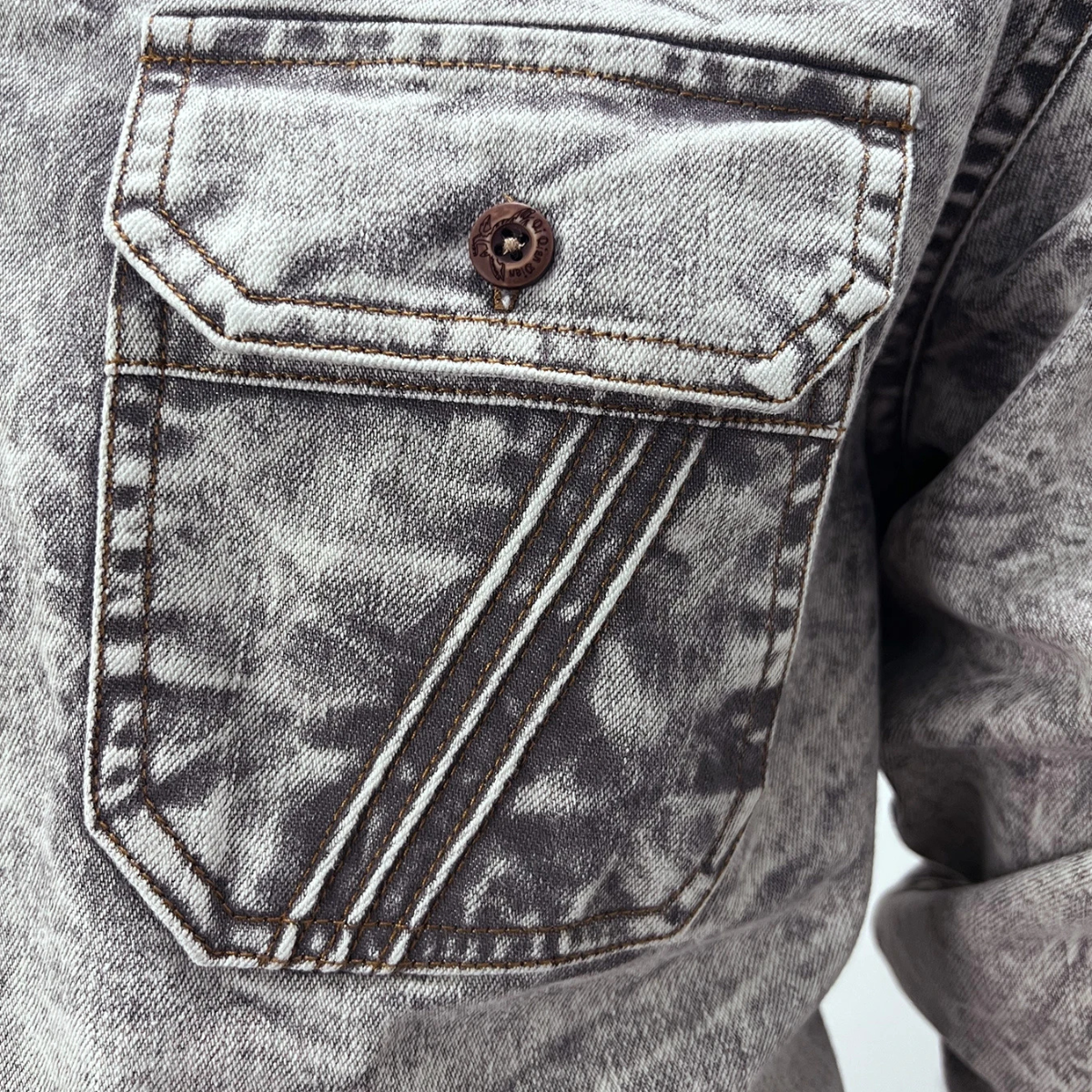 Men's Vintage Denim Button Up Shirt