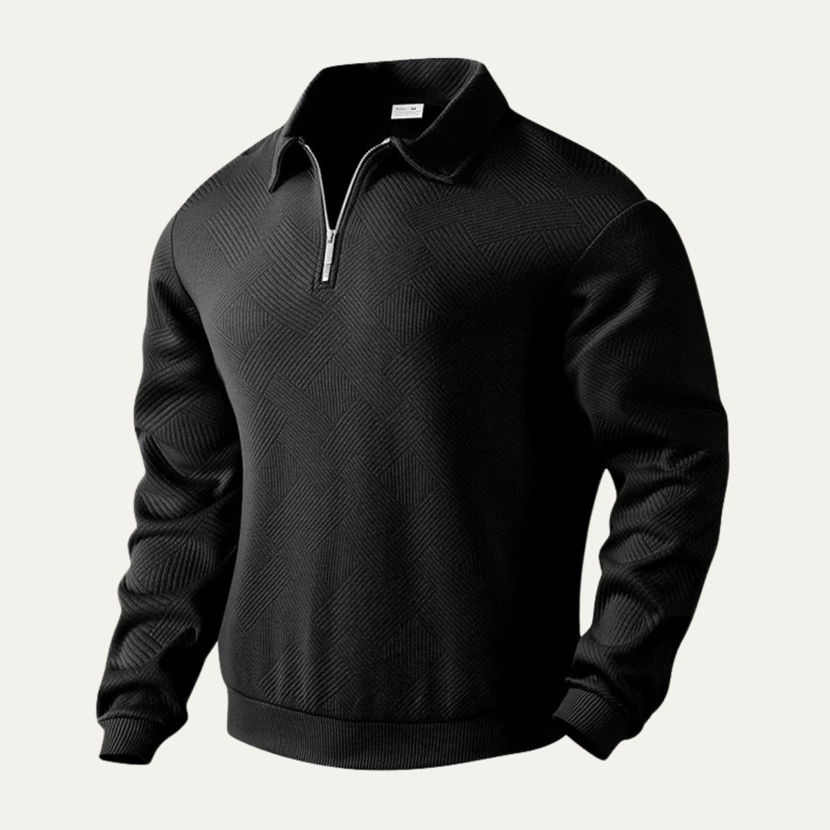 Men's Quarter Zip Polo Sweater Casual Elgin
