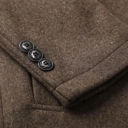 Men's Wool Blend Classic Trench Coat