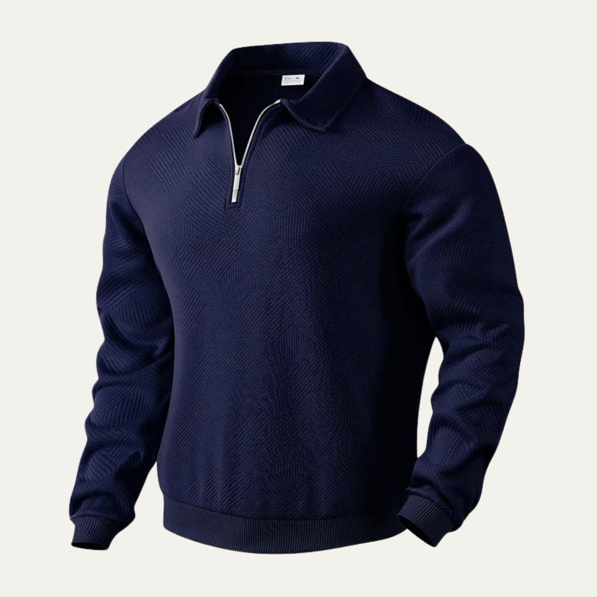 Men's Quarter Zip Polo Sweater Casual Elgin