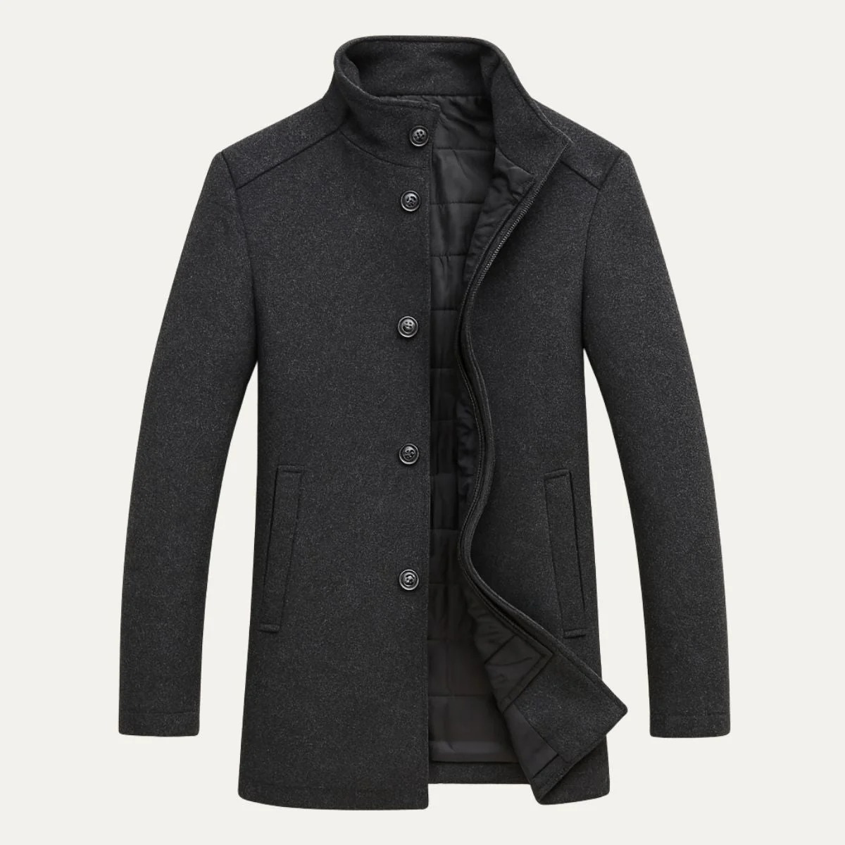 Men's Wool Blend Classic Trench Coat