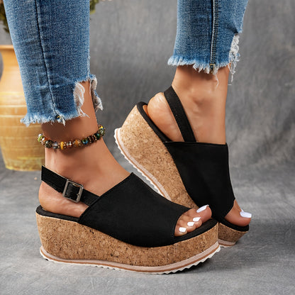 Women's Adjustable Buckle Platform Sandals