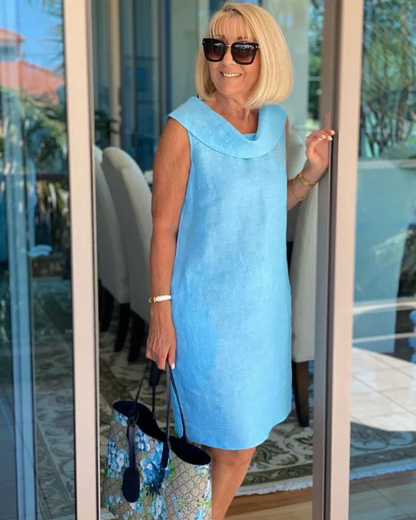 Women's Folded Collar Dress