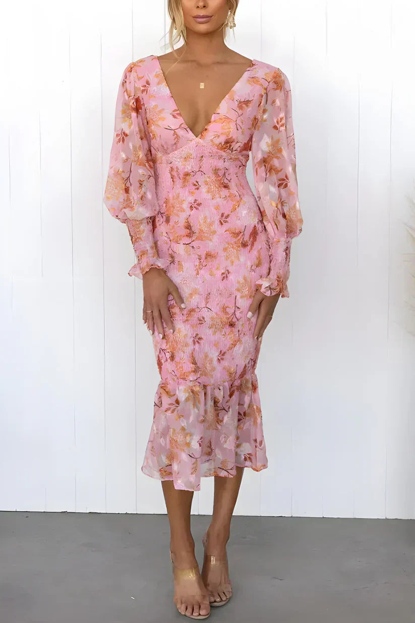 Women's Floral Evening Dress