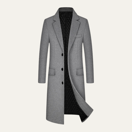 Men's Wool Trench Coat - VibreMode