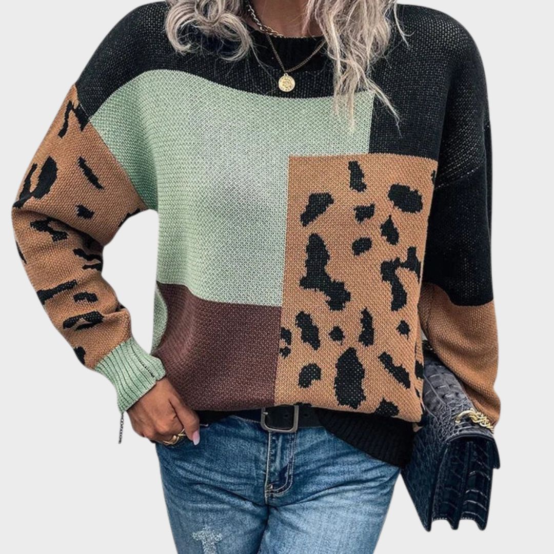 Women's Long Sleeve Sweater Round Neck - VibreMode