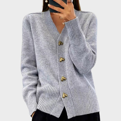 Women's Heart Button Cardigan - VibreMode
