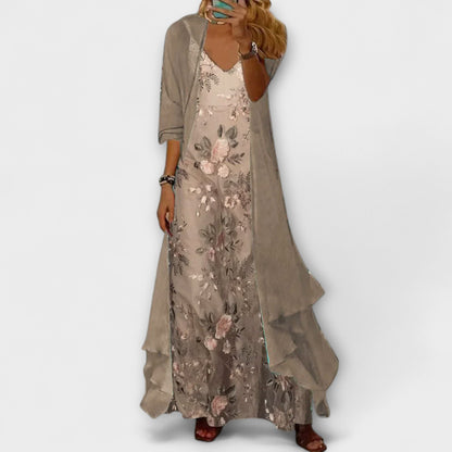 Bryleigh Women's Two Piece Maxi Dress Set - VibreMode
