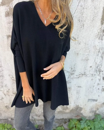 Women's V Neck Sweater Loose Fit