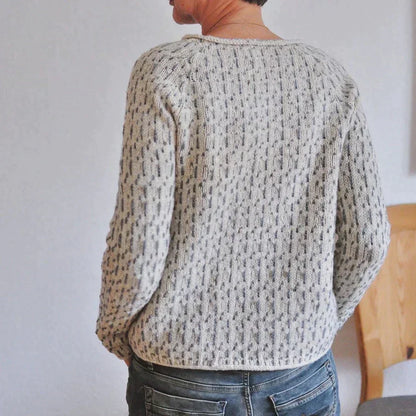 Women's Round Neck Sweater Cozy Knit Pullover