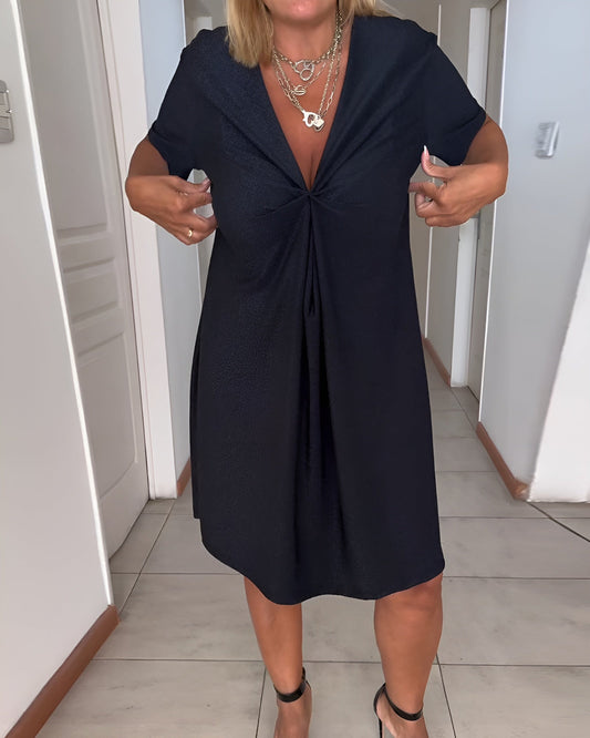 Slimming V Neck Evening Dress for Women - VibreMode