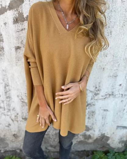 Women's V Neck Sweater Loose Fit