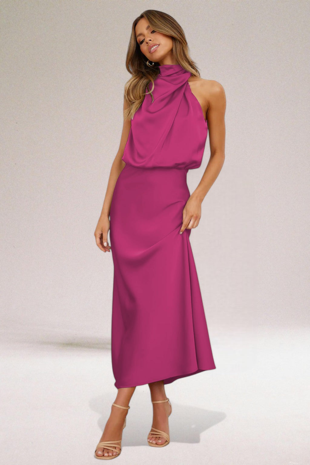 Elegant Women's Halter Neck Dress