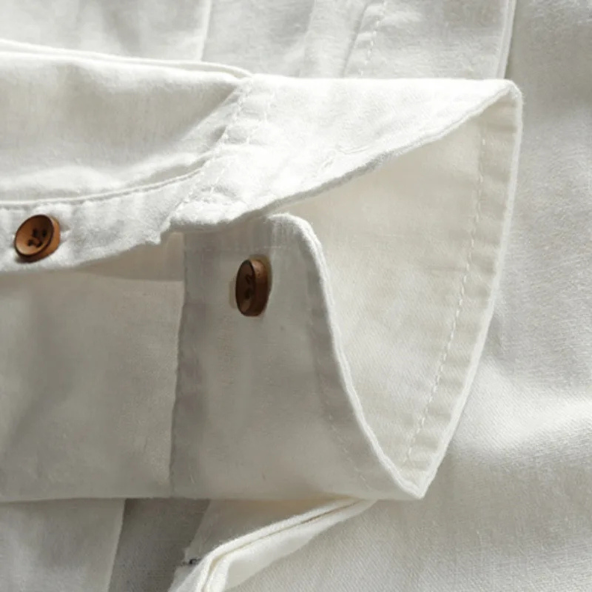 Men's Linen Cotton Stand Collar Shirt Japanese Style