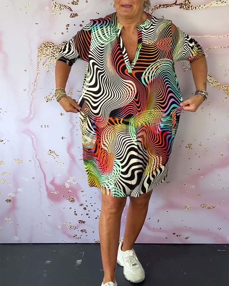 Women's Abstract Print Casual Dress