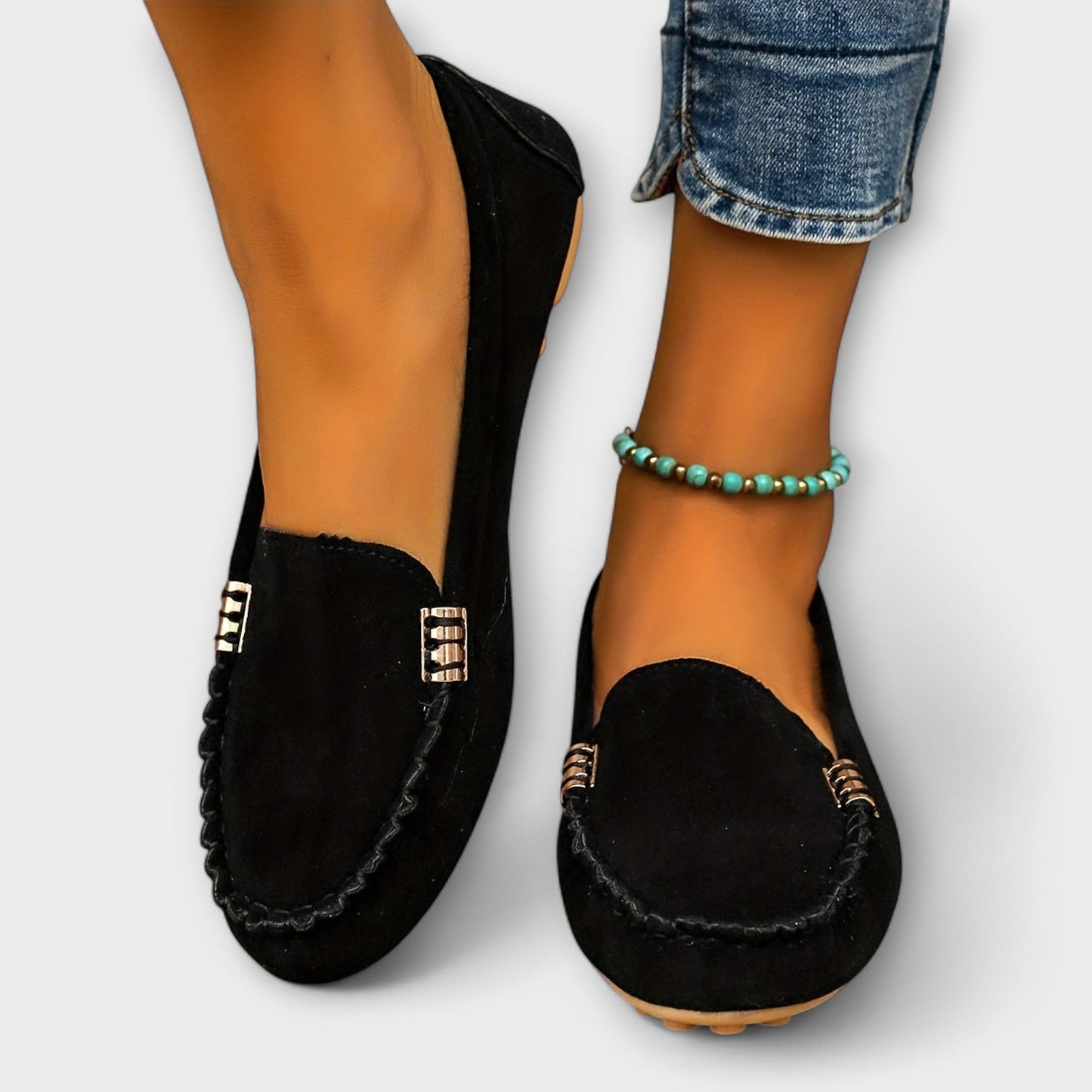 Women's Moccasin Loafers Stitched