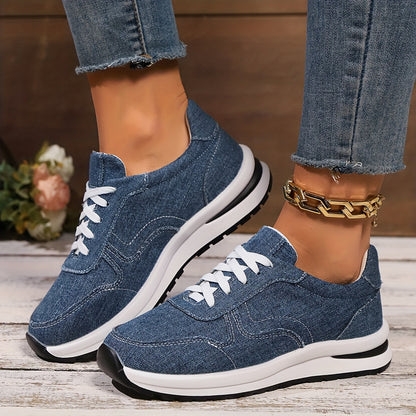 Women's Orthopedic Sneakers Denim Blue - VibreMode