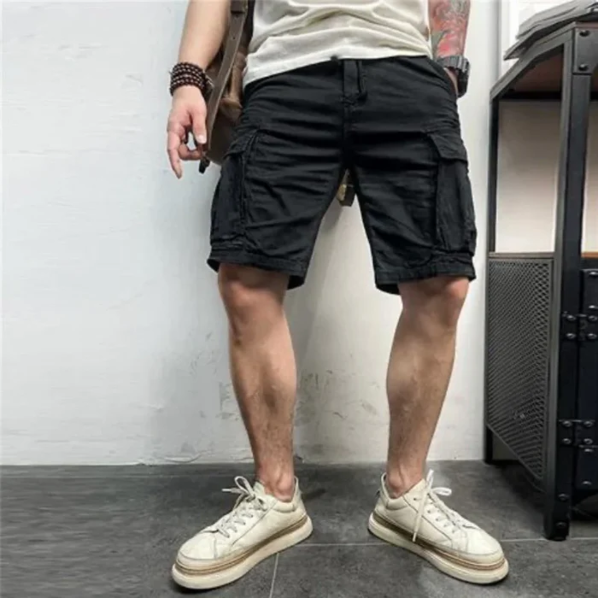 Men's Cargo Shorts Durable Cotton Khaki