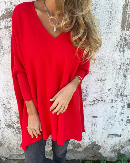 Women's V Neck Sweater Loose Fit