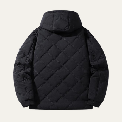 Men's Quilted Puffer Jacket Fleece Lined