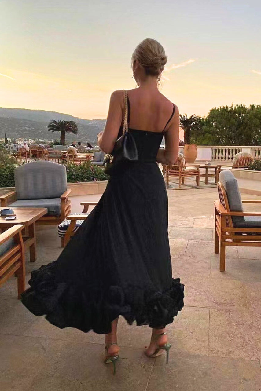 Flirty Strap Midi Summer Dress
