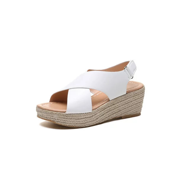 Women's Wedge Sandals Cross Straps