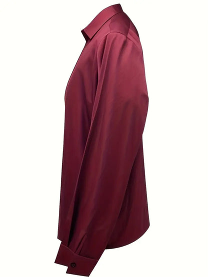 Women's Long Sleeve Blouse Draped Neck