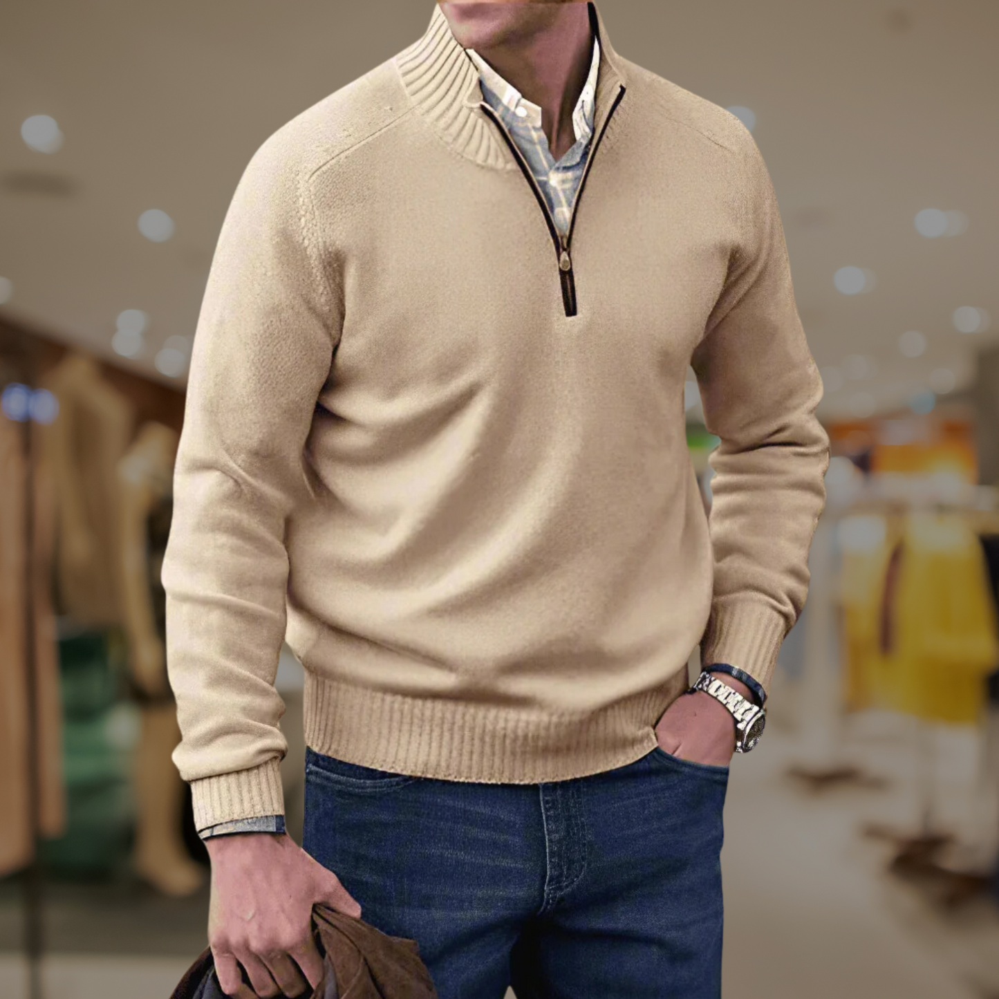 Beckett Men's Quarter Zip Pullover - VibreMode