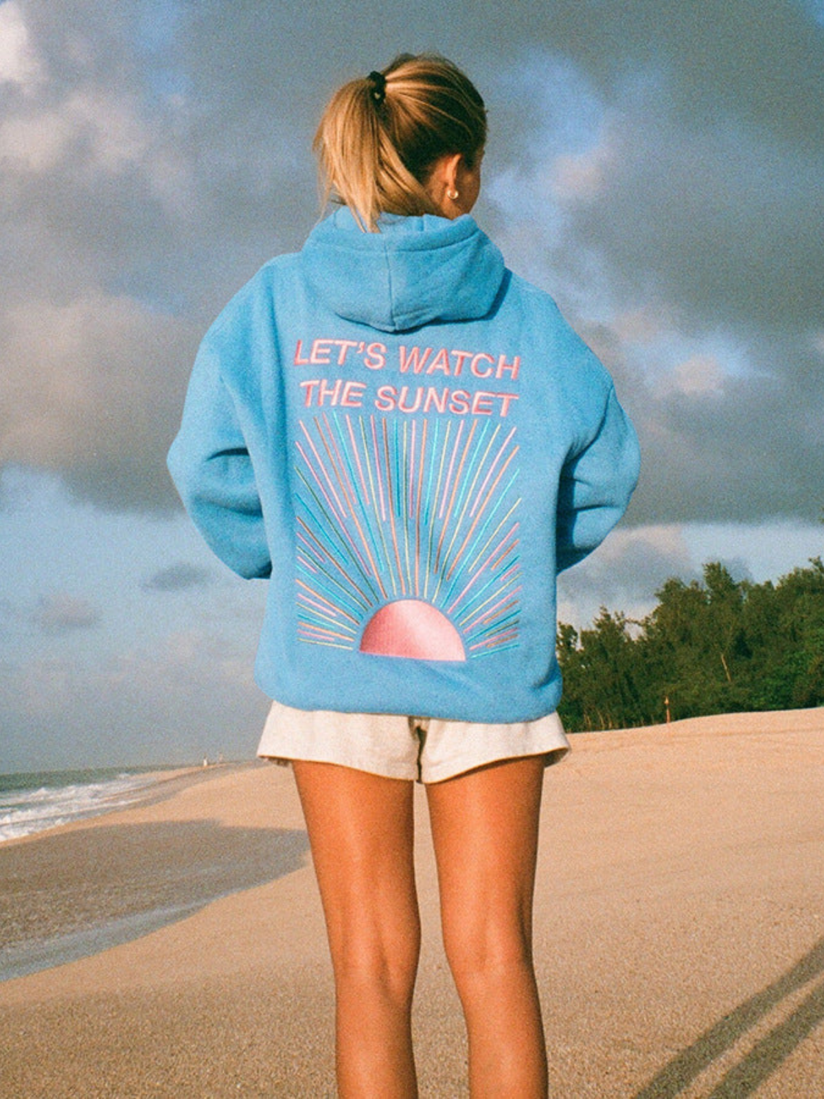 Women's Cozy Hoodie Soft Sunset Colors