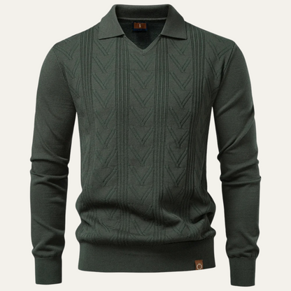 Men's Knit Polo Sweater Casual