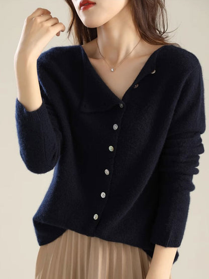 Women's Asymmetric Long Sleeve Cardigan