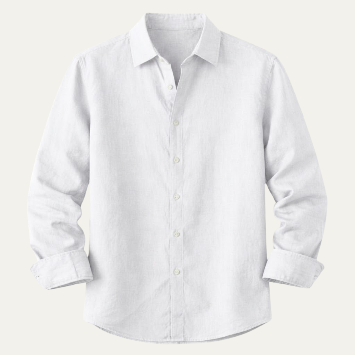 Men's Linen Beach Shirt Lightweight Beige