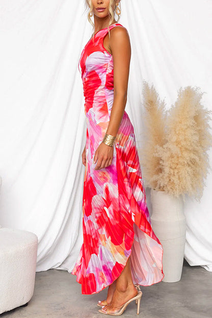 Flowy Ruffled Long Party Dress