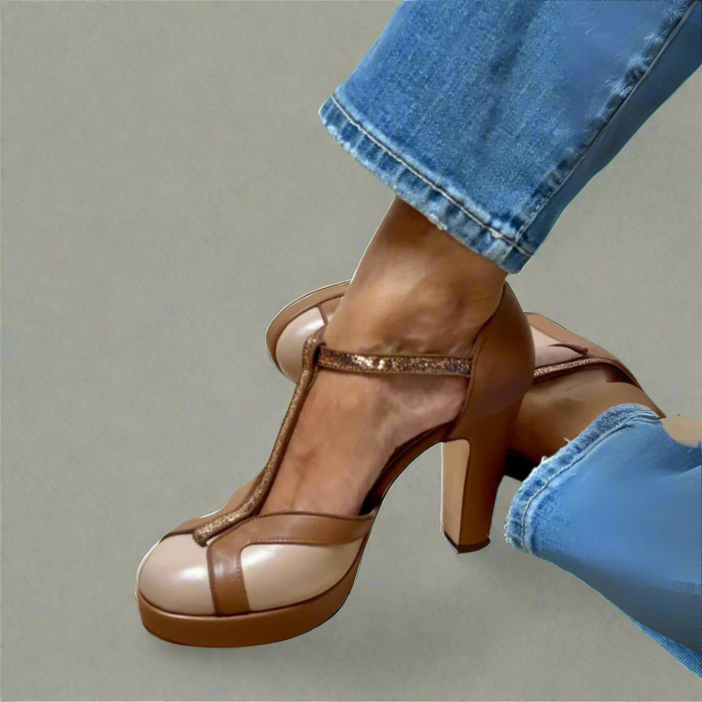 Women's Ankle Strap Heels Closed Toe - VibreMode