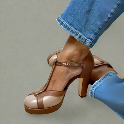 Elegant Women's Heeled Sandals Comfortable - VibreMode