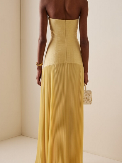Elegant Strapless Floor Length Evening Dress for Women