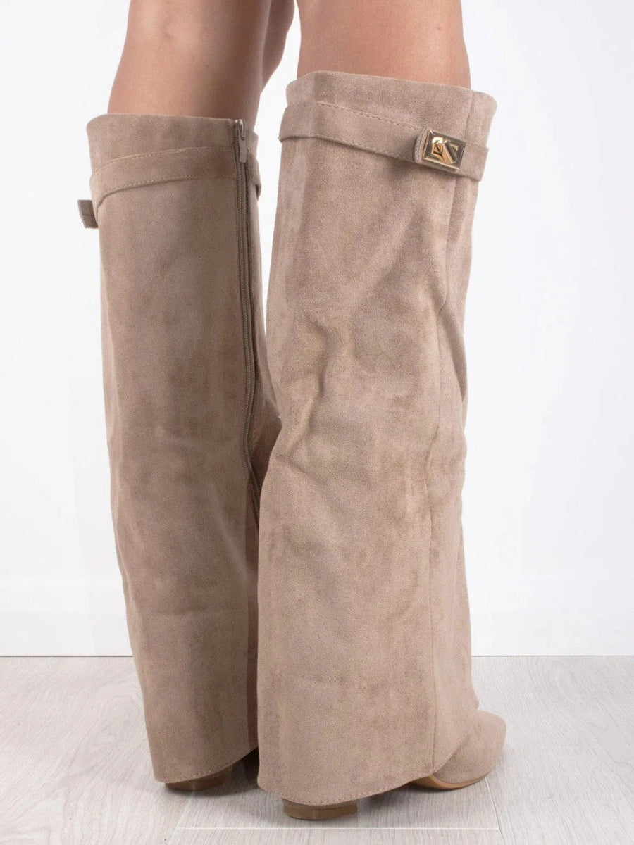 Emily | Women’s Leather Thigh-High Boots with Buckle Caliboot