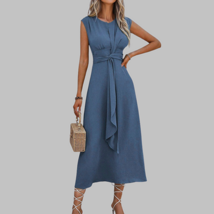 Elegant Women's Sleeveless Round Neck Maxi Dress