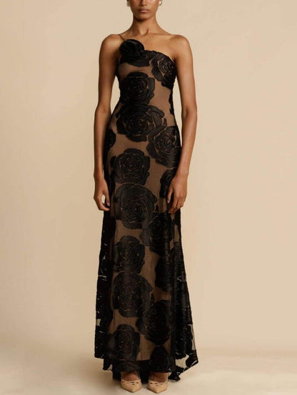 Women's Floral Maxi Dress Elegant Summer