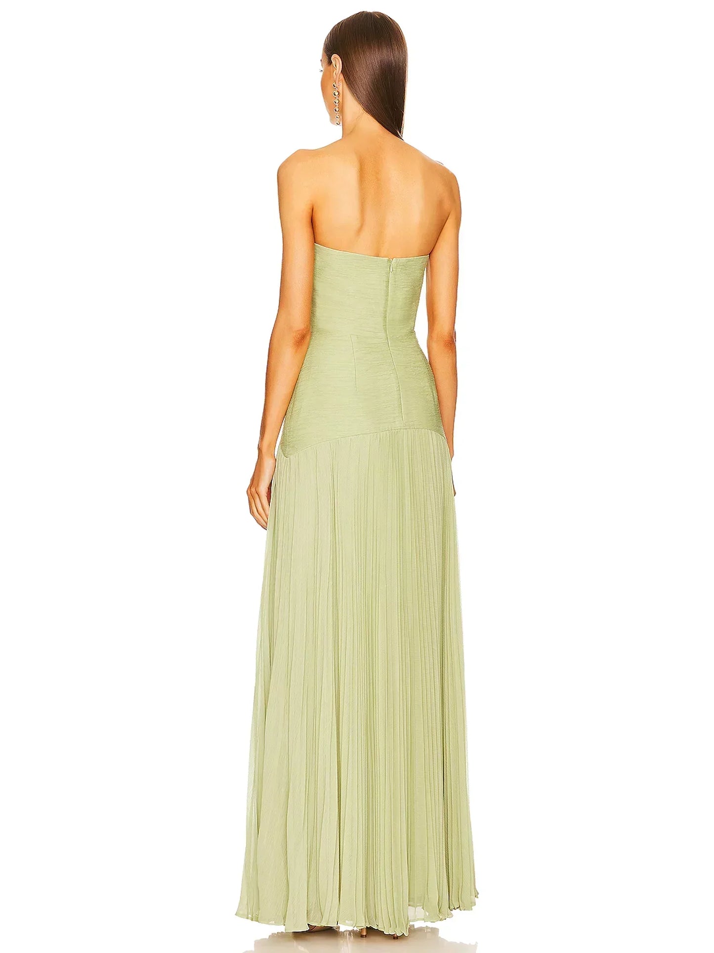 Elegant Strapless Floor Length Evening Dress for Women