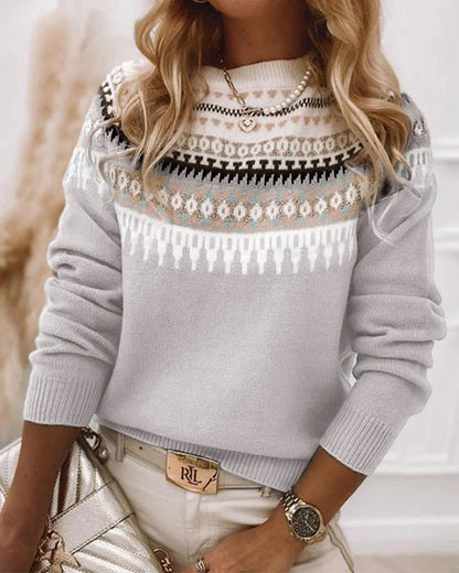 Cozy Winter Nordic Style Knit Sweater